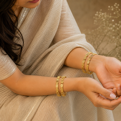 Elegant Gold Plated Designer Bangles for Women