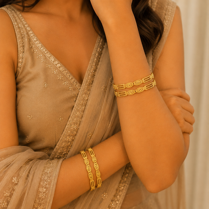 Elegant Gold Plated Designer Bangles for Women
