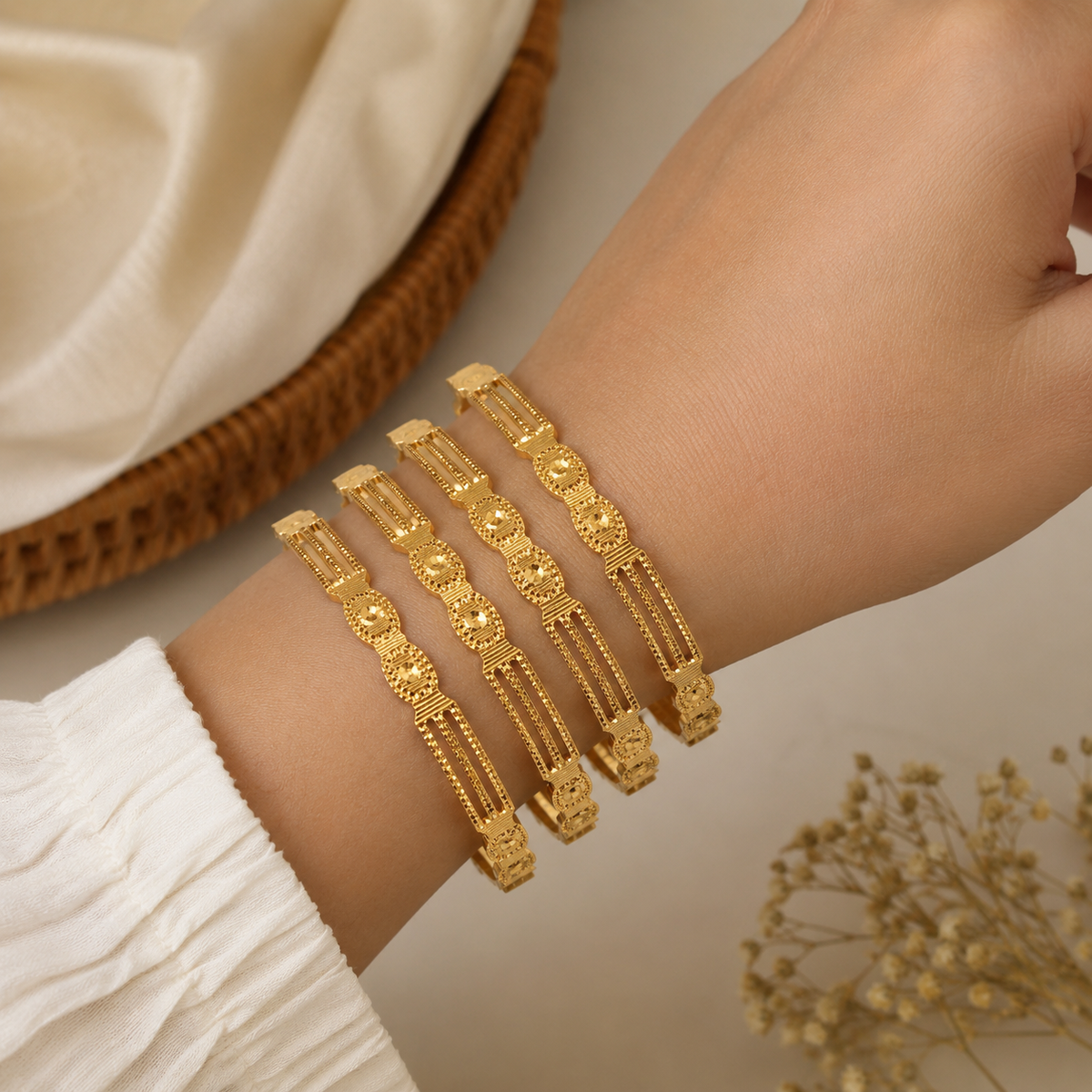 Elegant Gold Plated Designer Bangles for Women