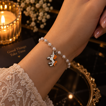 Pearl Unicorn Charm Bracelet for Girls & Women | Cute Fashion Bracelet