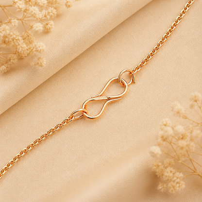 Rose Gold Black Pendant Necklace and Earrings Set for Women