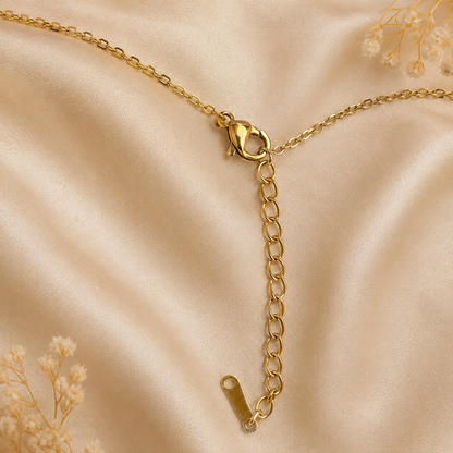 Gold Bow Pendant Layered Necklace for Women