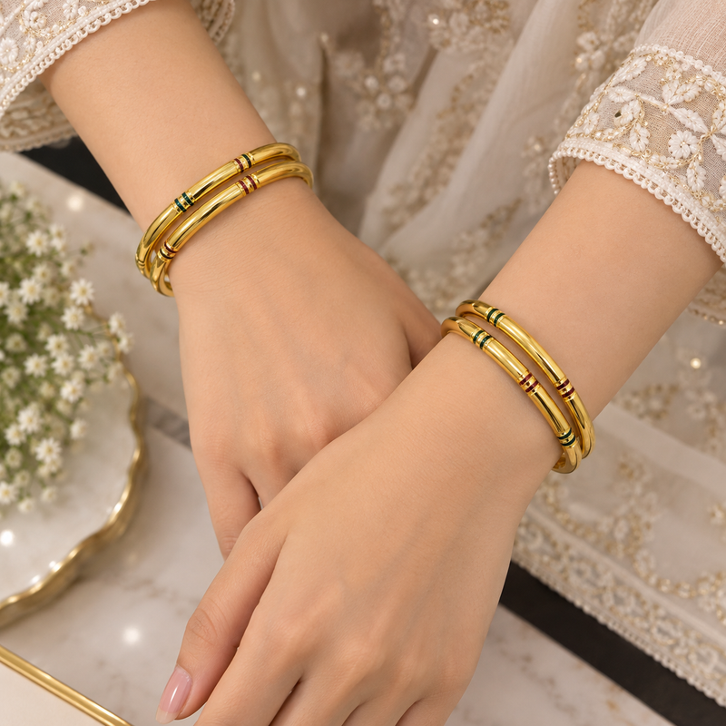 Elegant Gold Plated Bangles for Women | Designer Artificial Jewellery