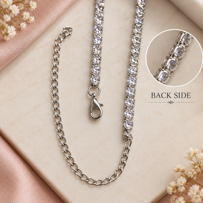 Elegant Silver Diamond Studded Bracelet Watch for Women