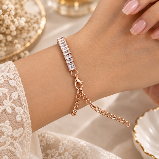 Rose Gold Diamond Bracelet Watch for Women